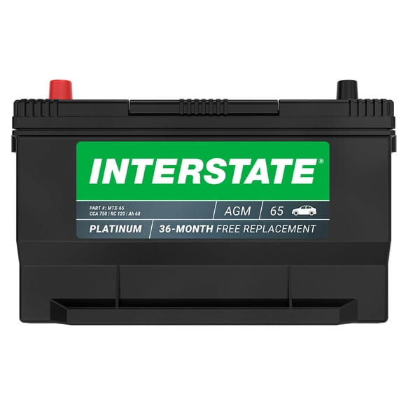 Batería automotriz Interstate MTX-65 12V 68Ah 750 CCA AGM