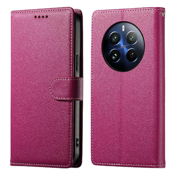 Funda para FOXDOCK Realme 12 Pro Plus 5G– Cuero Premium, 3 ranuras para tarjetas, Protección contra impactos