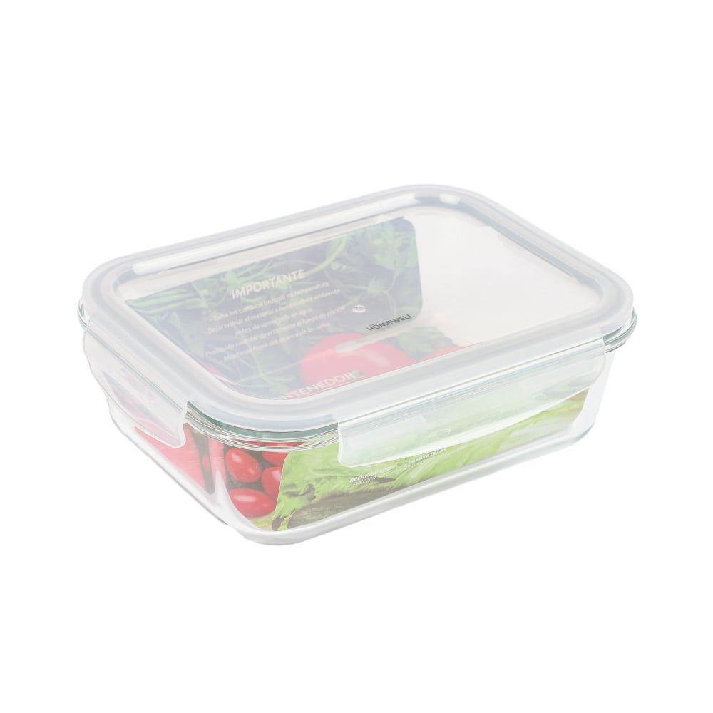 Homewell - Contenedor Hermetico Vidrio Rectangular 1.5lt