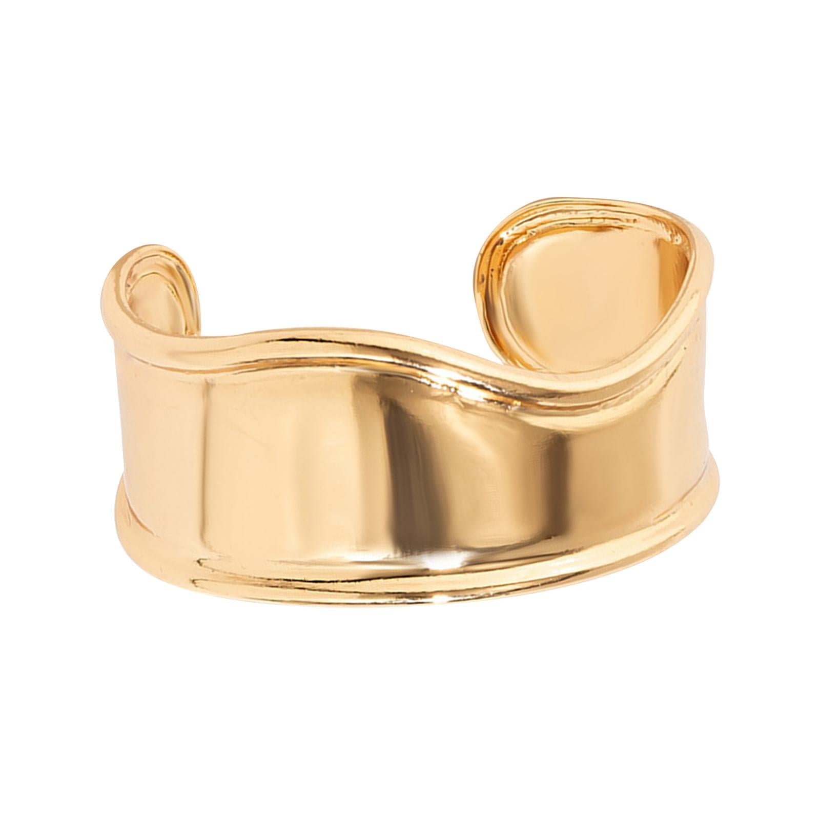 Magideal - Brazalete Abierto, Pulsera De Mujer, Pulsera De Moda, Pulsera De Declaración, Brazalete, Regalos De Compromiso, Joyería De Decoración, Brazalete Ancho Color Dorado