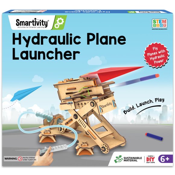 Lanzador hidráulico 2 en 1 para aviones y dardos STEM Toy Smartivity
