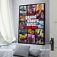 thumbnail image 3 of Grand Theft Auto (GTA) Cuadro decorativo colgante - Arte de pared - Póster enmarcado - Decoración de pared - Regalos para familia, amigos y aficionados 20*30 cm, 3 of 6