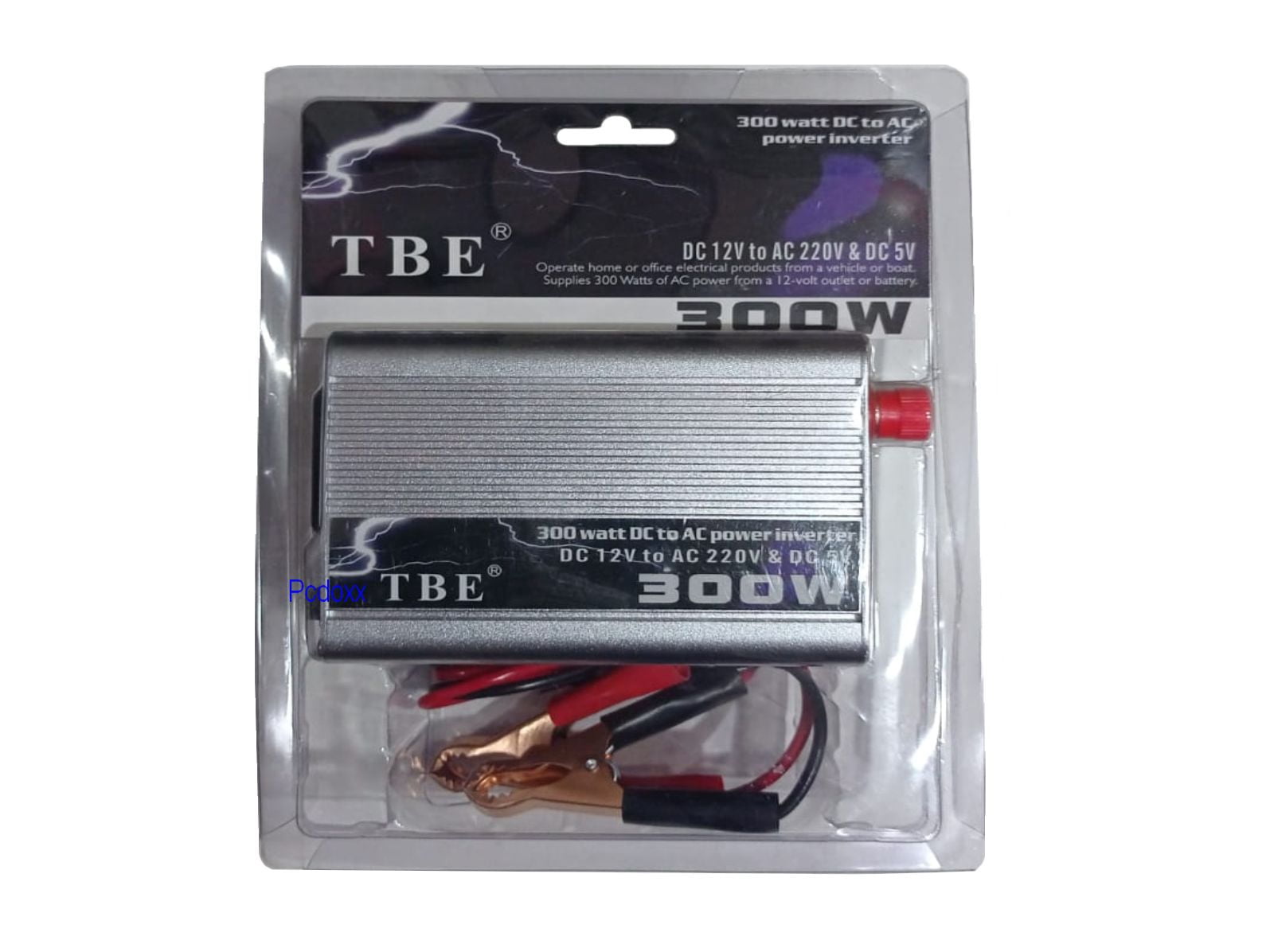 Inversor De Corriente 300W, Convierte 12V A 230V, Con Toma USB Y Tipo C, Para Coche Y Camping