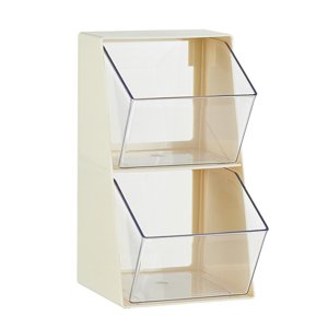 Magideal - Caja De Almacenamiento De Té, Contenedores De Organización De Cocina, Caja De Clasificación De Cápsulas De Café Para Gabinete De Cápsulas De Café, Edu Blanco