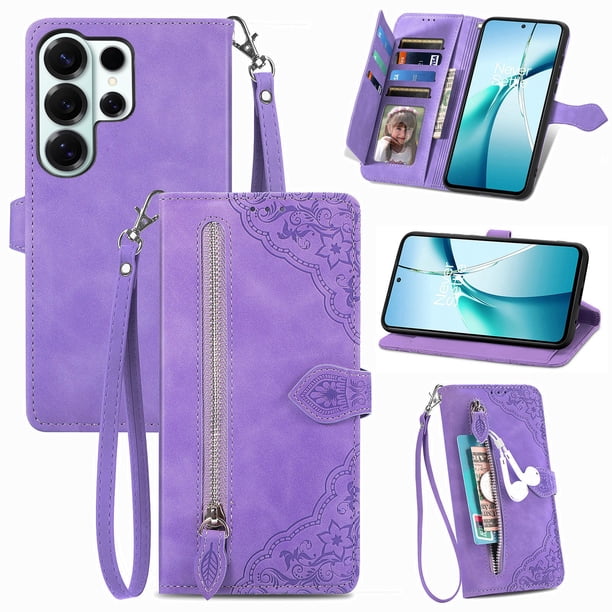 Funda FOXDOCK Cartera Piel Samsung Galaxy S26 Ultra – Antirrobo RFID, Antigolpes – Púrpura