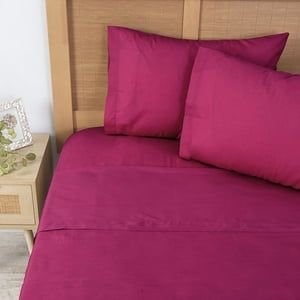 Mashini - Sábana 144 H Colores Lisos 2 P Fucsia