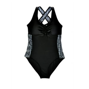 Samia - Traje De Baño Deportivo Busto Grande Negro M