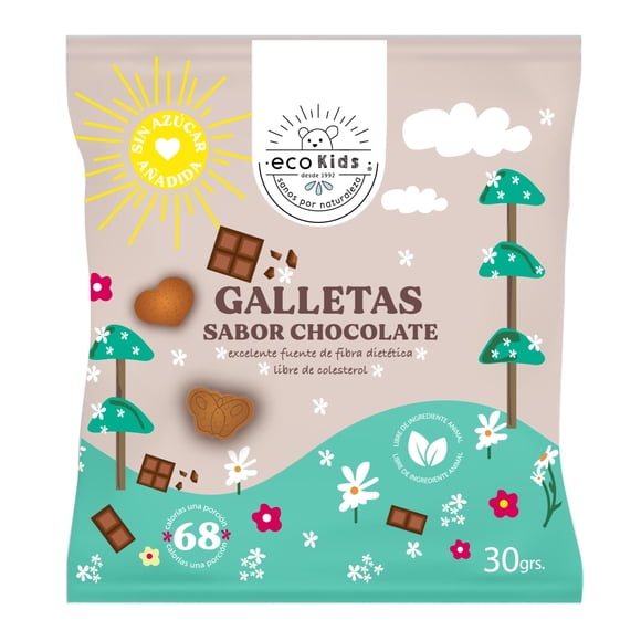 Galleta Mini Ecokids Chocolate, 30 g