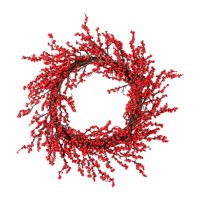 Magideal - Corona Navideña Decorativa Realista Para Puerta Delantera, Para Fiesta, Pared, Casa