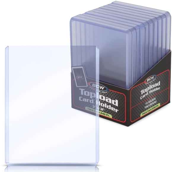 Portacartas BCW Toploader Grueso 7 mm 3 x 4 in PVC, paquete de 10