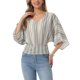 thumbnail image 1 of INSPIRE CHIC Blusa Boho para Mujer de Chifón con Mangas Murciélago Dolman Fruncidas XL Albaricoque, 1 of 6