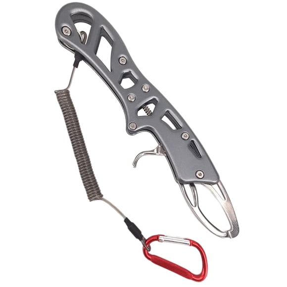 Pinza De Labio De Pescado Pinza De Pesca Agarre De Acero Inoxidable Aparejo De Pescado Gris