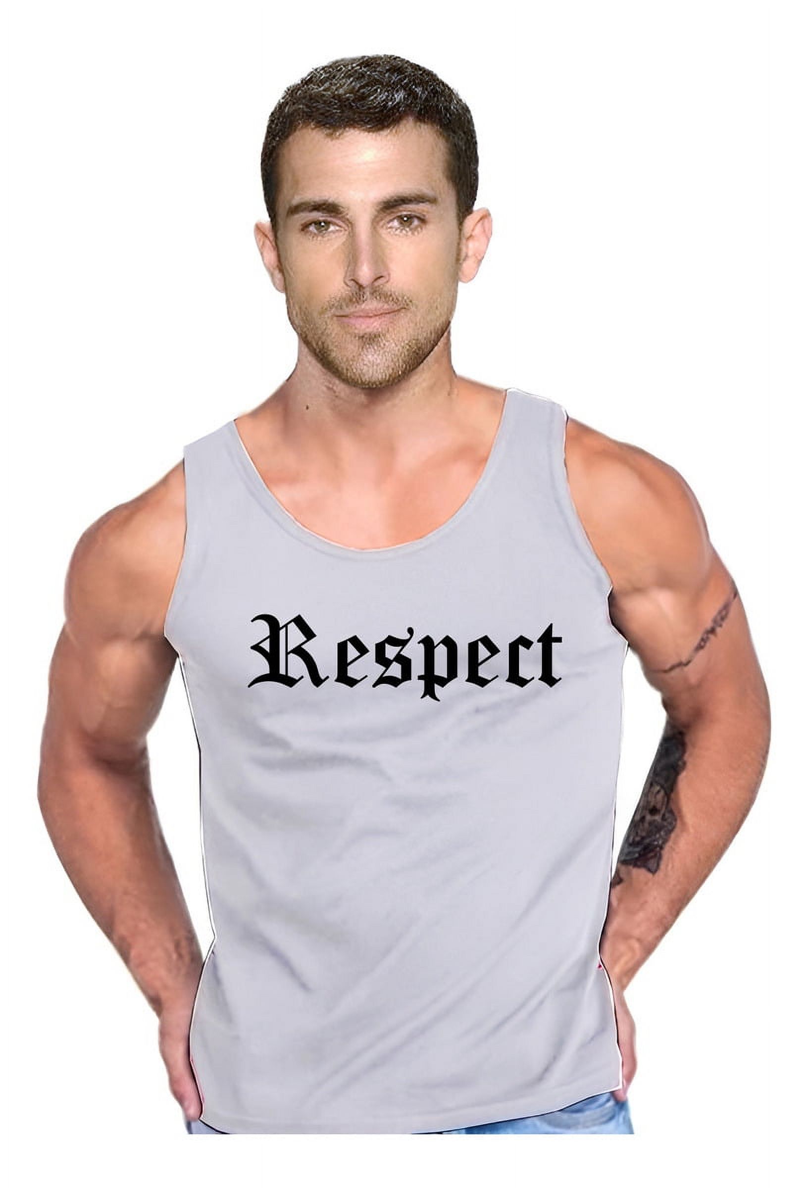 Persodesign - Polera Respect Goat Mvp Respecto Musculosa Tank Gym Talla S Gris Hombre