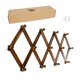 thumbnail image 1 of Perchero AMAPON estilo acordeón extensible de pared, madera color nogal, 1 of 7