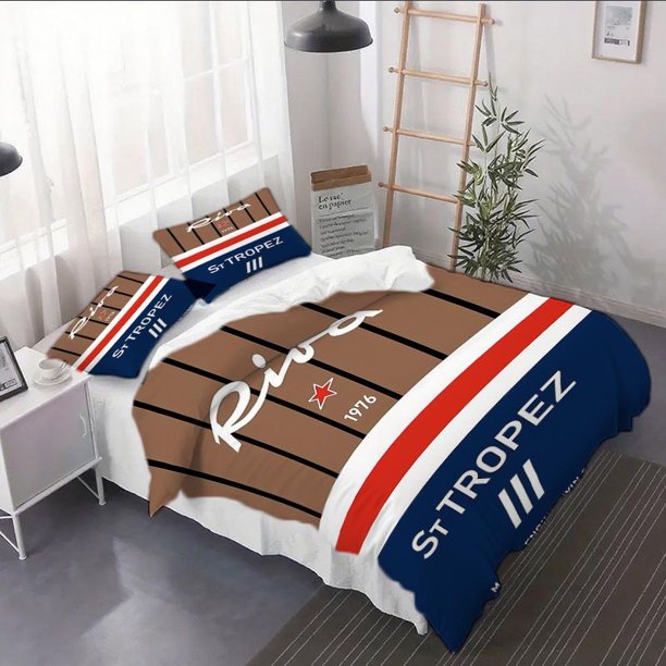 3pcs Riva Poster Duvet Cover Set - 2/3pcs Bed Sheet Set with Printed Pattern Includes Fitted Sheet and Pillowcases - Suitable for Bedroom