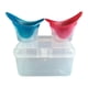 thumbnail image 4 of 3 Piezas Copa de Lavado Ocular Vaso de Enjuague Herramienta de Limpieza Kit de Baño Ocular de Silicona Suave con Contenedor Portátil Adecuado para Ho Rojo y azul, 4 of 5