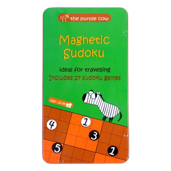 Caja de juego de Sudoku magnético The Purple Cow, rompecabezas de viaje