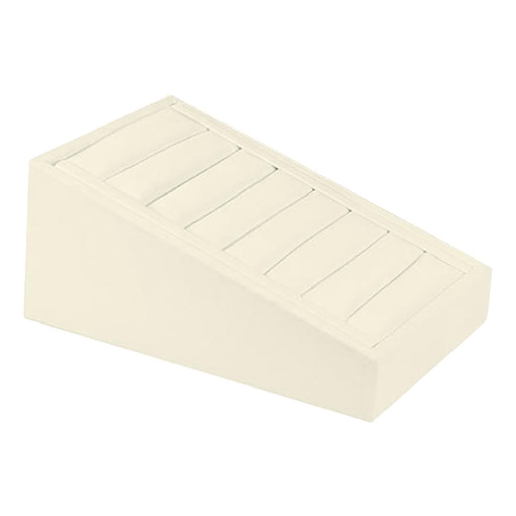 Ioensy - Anillos De Cuero Pendientes Bandeja Caja De Almacenamiento Soporte De Escaparate Para Decoración De Encimera