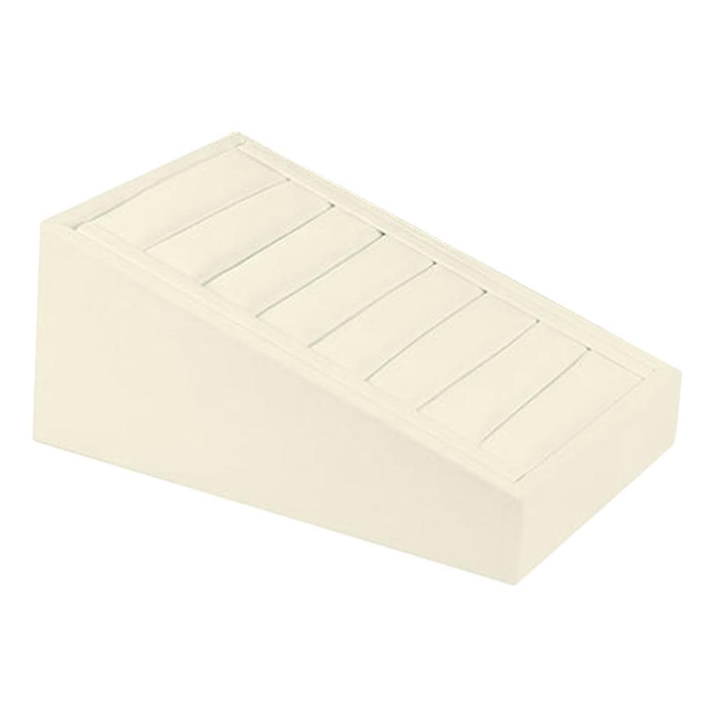 Ioensy - Anillos De Cuero Pendientes Bandeja Caja De Almacenamiento Soporte De Escaparate Para Decoración De Encimera