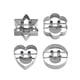 thumbnail image 2 of 4pcs Stainless Steel Smiling Biscuit Mold Cookie Biscuit Mold DIY Tool Cake Mold, 2 of 2