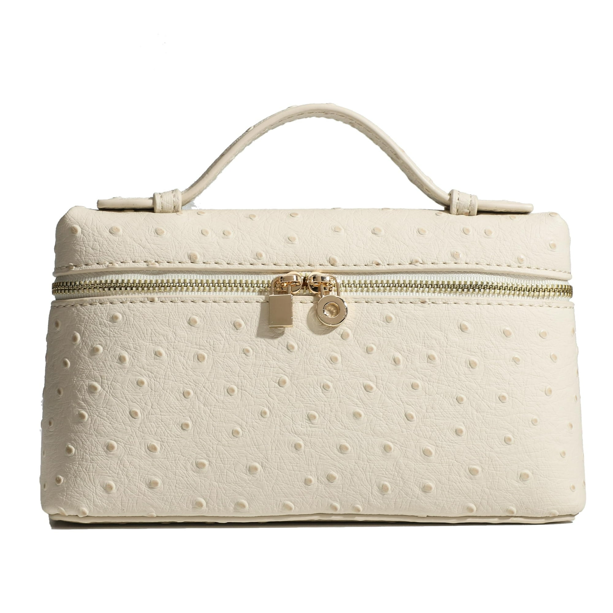 Bandolera Rejolly Para Mujer, Pequeña, Piel, Color Crema