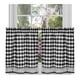 thumbnail image 1 of Juego de cortinas para ventana ACHIM Buffalo Check Tier, 58 x 24 cm, color negro, 1 of 6