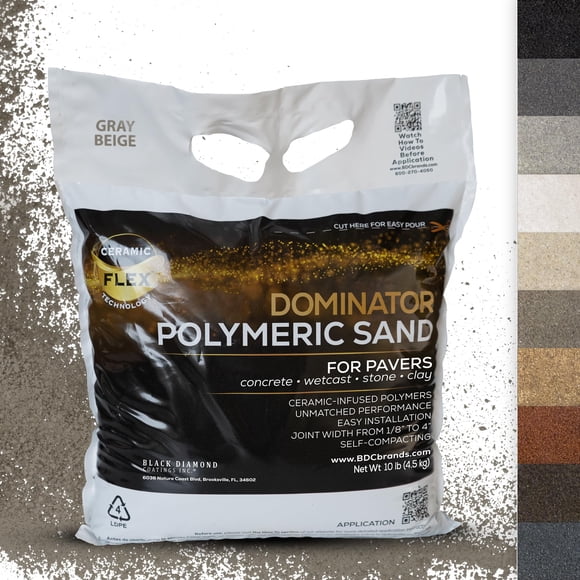 Arena polimérica DOMINATOR gris beige de 4 a 10 kg para juntas de adoquines