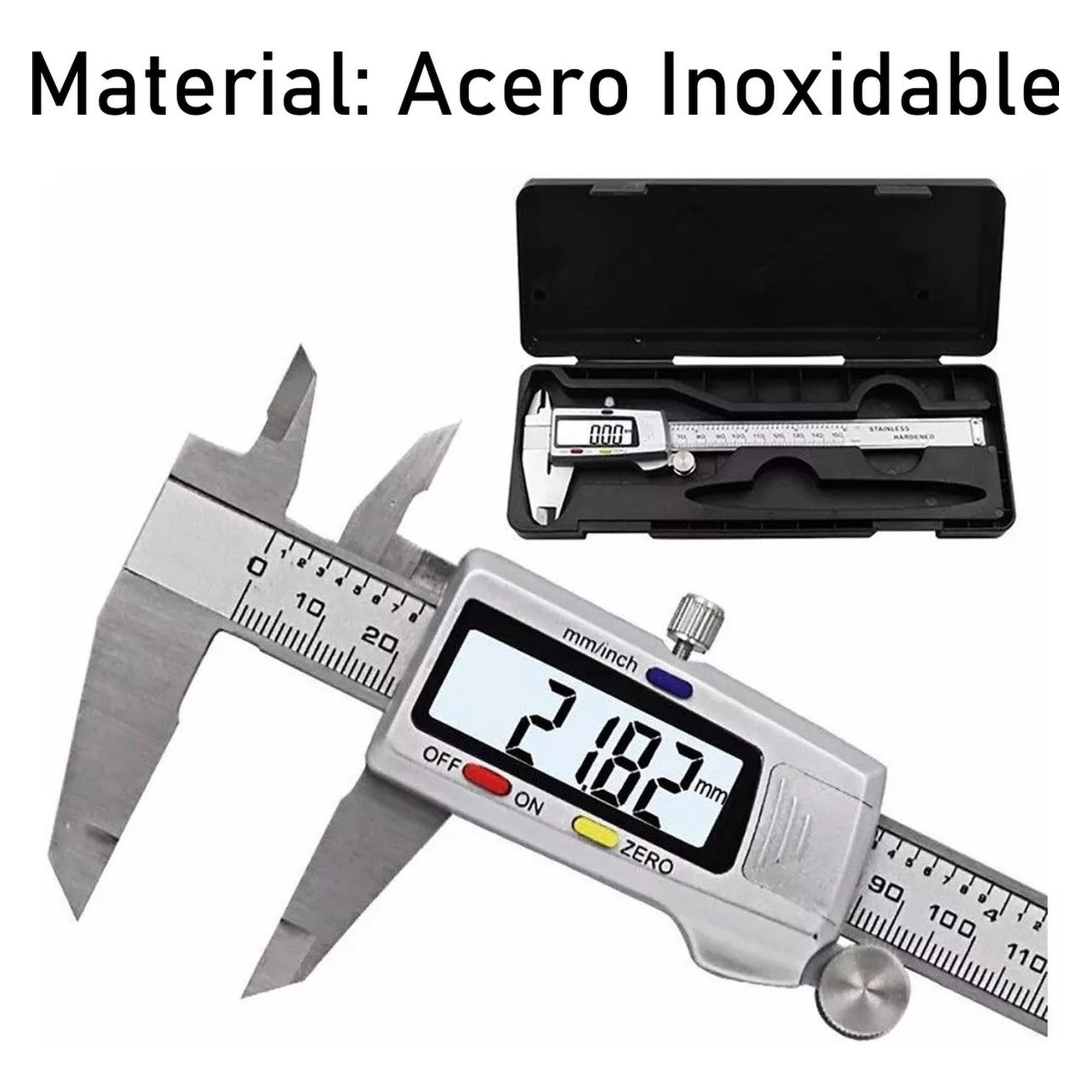 Pie De Metro Digital Profesional 0-150mm Con Estuche | Lider