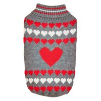 Magideal - Jersey De Punto Para Mascotas, Prendas De Punto Para Mascotas, Disfraz Para El Día De San Valentín, Suéteres Para Perros, Suéteres Con Forma De , Gris L