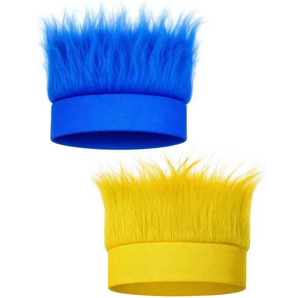 Diadema CHAKAKA Azul/Amarilla 2 unidades 54 cm Peluca de Pelo
