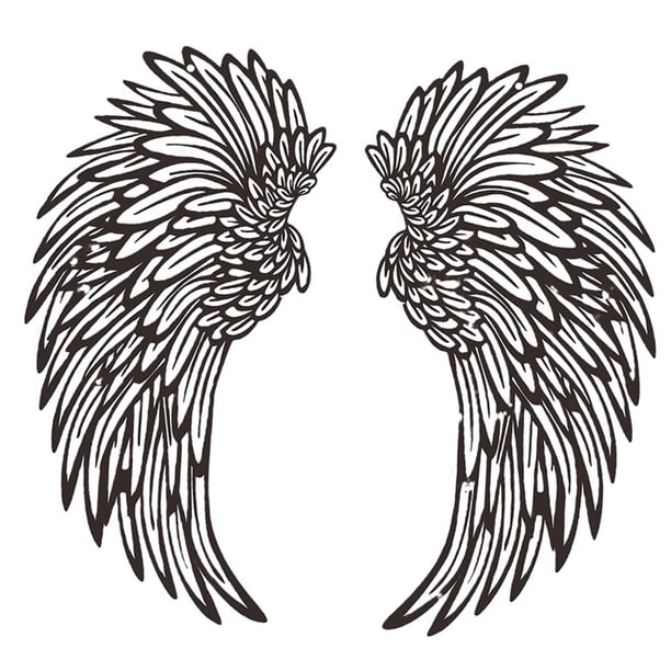 Alas De ángel Metal Wall Art Decor Escultura De Pared Para Sala De Estar Al Aire Libre Hogar