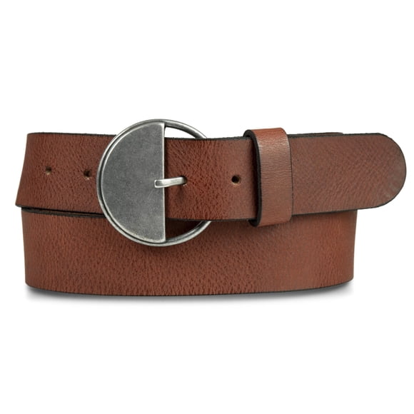Cinturón Lucky Brand Half Circle de piel bronceado para mujer
