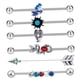 thumbnail image 4 of Premium Industrial Barbell Pendientes Straight Barbell Para Hombres Mujeres Para Fiesta Estilo B, 4 of 5