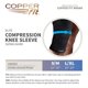 thumbnail image 5 of Paquete de 2 manguitos de compresión para rodillas Copper Fit Elite Black, 5 of 8