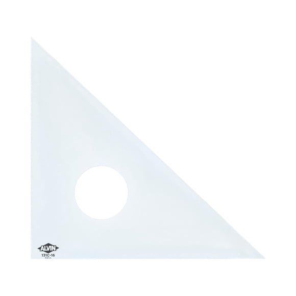 Triángulo Profesional Acrílico Transparente ALVIN 131C-16 40 cm