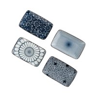 Bothyi - Juego De 4 Platos Para Sushi, Bandeja Versátil Para Servir Embutidos, Carnes Y Aperitivos.