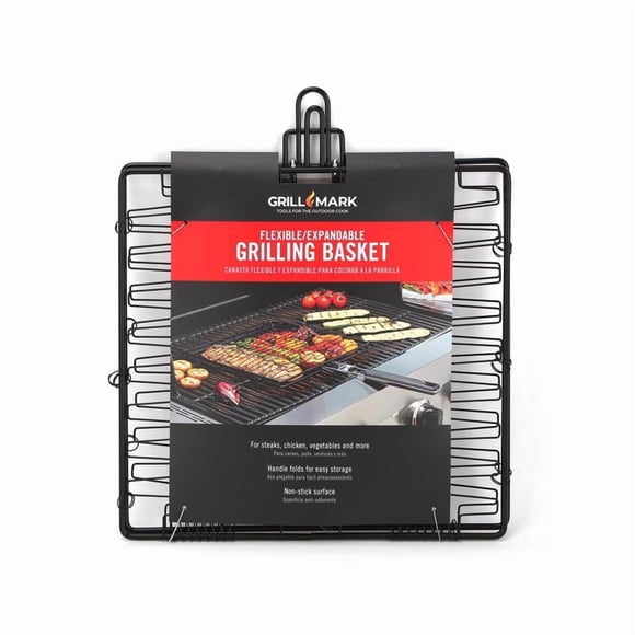 Cesta para parrilla Grill Mark Steel 33 x 30 cm, 1 paquete, negro/plata