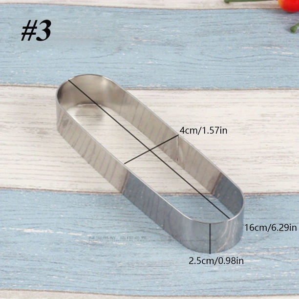 1pc, Oval Cake Mold Ring, Stainless Teel Mousse Cake Ring, Tiramisu Mold, Cookie Cutters, Pancake Molds, Baking Tools, Kitchen Gadgets, Kitchen Accessories, Home Kitchen Items, Multiple Sizes Optiona