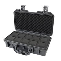 Magideal - Estuche Portátil Para Relojes, A Prueba De Golpes, Organizador De Colección, Expositor, Regalo Con Asa Para Papá, Coleccionistas De Relojes, Reloj Par C Negro Con 10