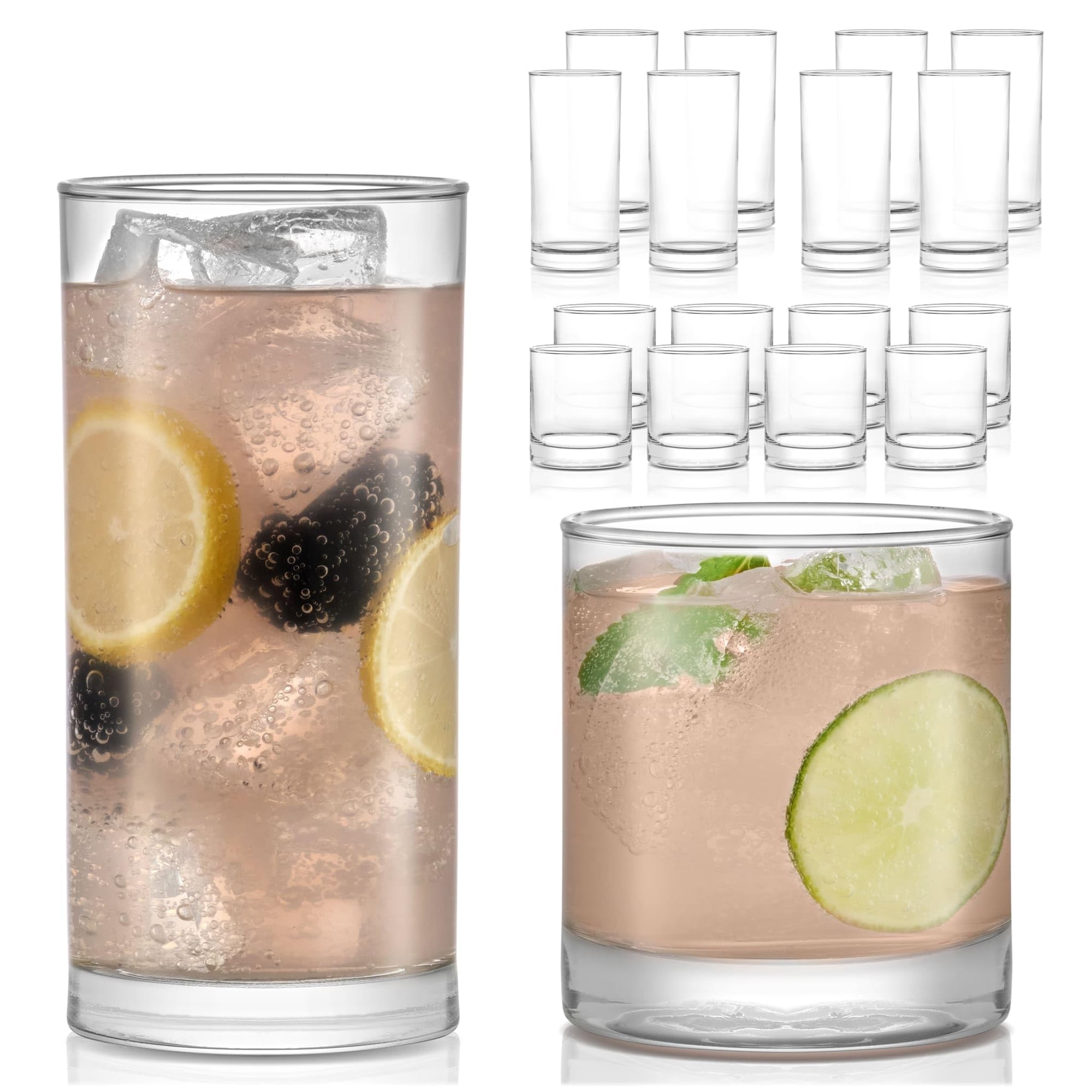 Juego De Vasos Para Bebidas Libbey Province Tumbler And Rocks, 16 Piezas