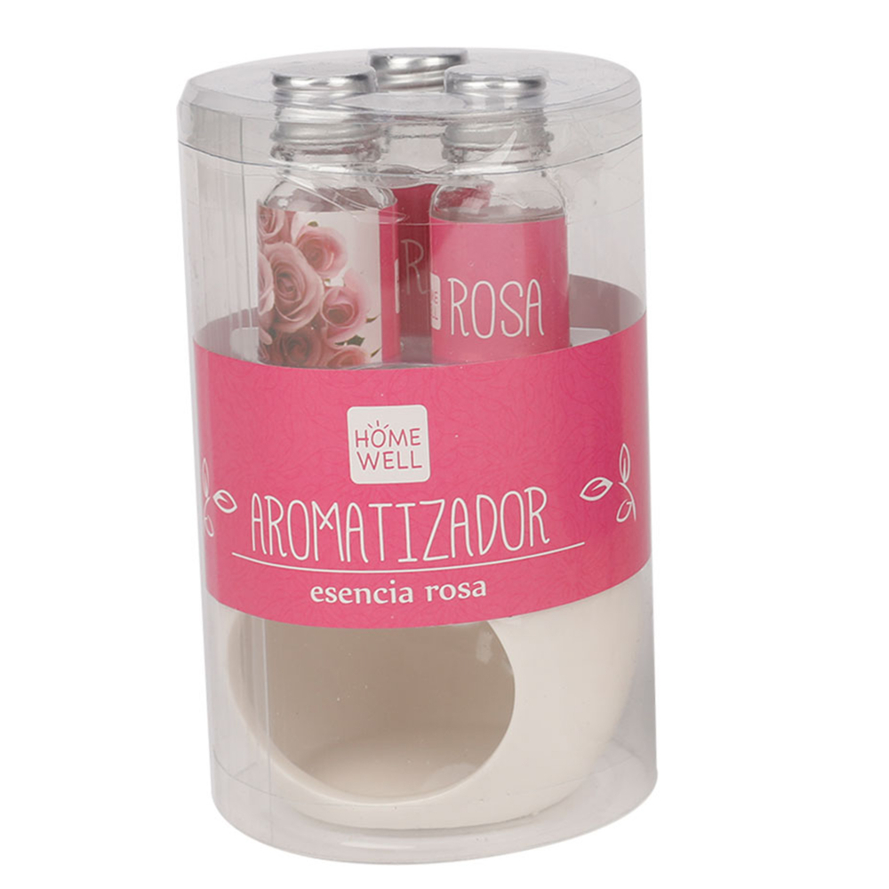 Homewell - Aromatizador De Cerámica Con Esencia Rosas