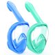 thumbnail image 1 of Máscara de snorkel Ezire de cara completa para niños de 2 a 14 años, azul cian, 1 of 7