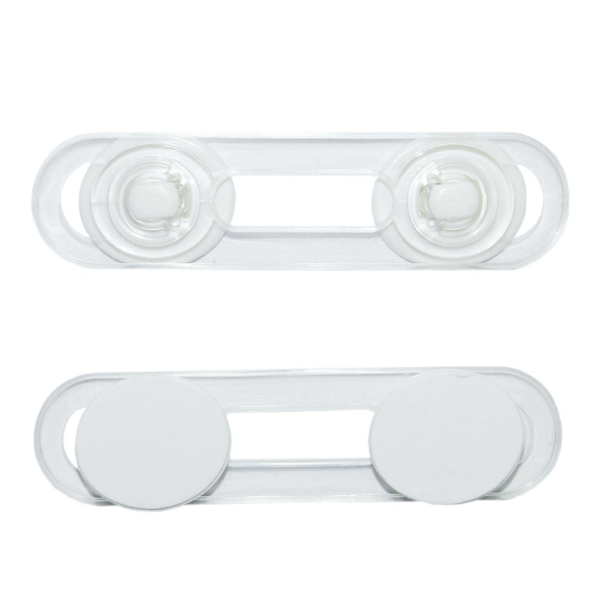 Seguros adhesivo para muebles 2 unidades Flexible 12cm Transparente