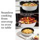 thumbnail image 3 of Sartén honda antiadherente de 10 pulgadas con tapa y mango desmontable, 3 of 3