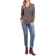 thumbnail image 2 of INSPIRE CHIC Suéter de Cuello en V para Mujer, Jersey Ligero de Manga Larga Casual, Tops de Punto Suave S Marrón, 2 of 6