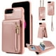thumbnail image 1 of Stylish & Secure Wallet Case for iPhone 14/13/12/11 Pro Max/XR/XS Max/SE 2020 - RFID Credit Cards Holder, Zipper Leather Case With Wrist Strap & Handbag Case, 1 of 3