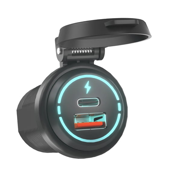 Enchufe De Cargador USB Modificado PD Tipo C + QC 3.0 Para Carro De Golf De Barcos