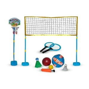Genérico - Set De Lanzamiento Basket Badminton Paletas 3 Funciones En 1 - Apw-8623