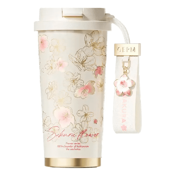 Germ Termo Botella de café Mantiene Frío Caliente 500 ML Sakura Biege