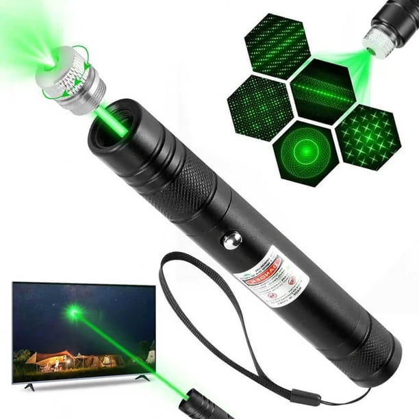 Puntero láser JANHER de alta potencia verde con tapa en forma de estrella recargable por USB